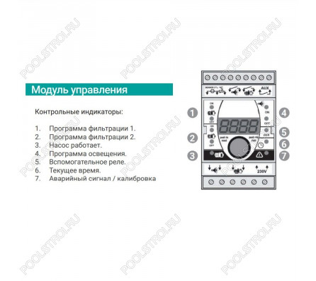 Панель управления фильтрацией Toscano ECO-POOL-230-D 10002506 (230В) с таймером