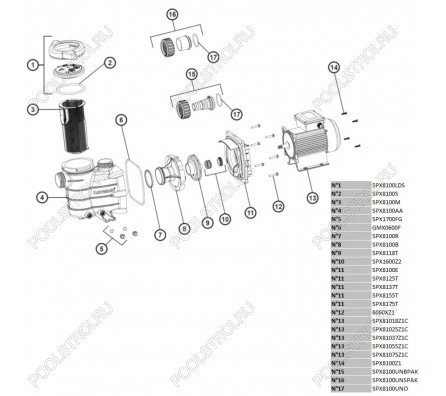 Фильтрационная установка Hayward PWL D511 81072 (10m3/h, верх)